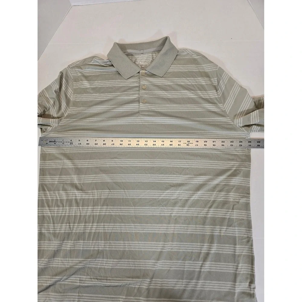 Nike Golf‎ Tour Performance Dri-Fit Striped Polo Shirt Mens Size XL